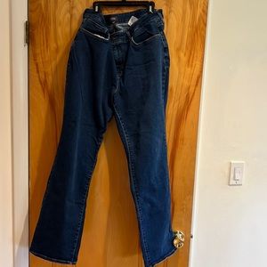 NYDJ Marilyn Straight Dark Wash Five Pocket Women’s Jeans Size 20W long inseam